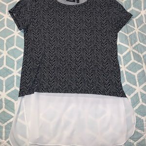 Black and white blouse